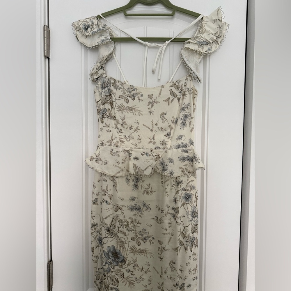 V. Chapman Floral Cream Midi Dress - Picture 5 of 12